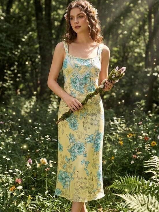 Jones New York Dresses & Skirts - Vintage Jones New York Womens Midi Dress Size Large Fairycore Whimsical Floral